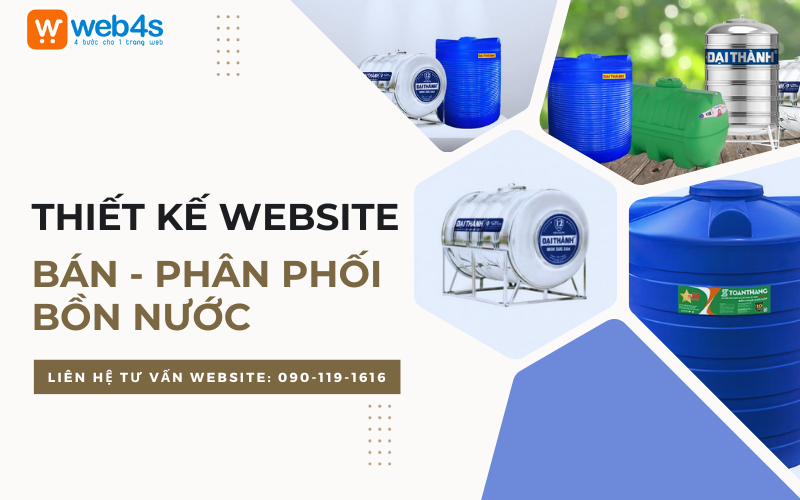 Thiết kế Website Công ty Bán Bồn nước, Phân phối Bồn nước - Web4s