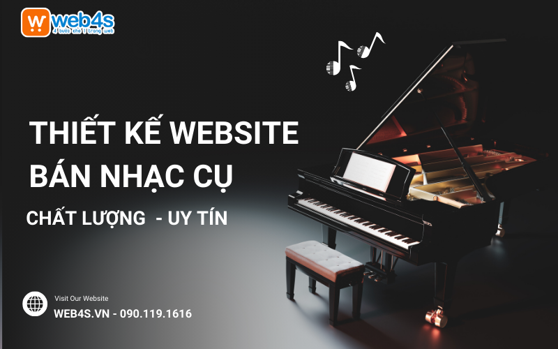 Thiết kế Website bán Nhạc cụ Rẻ - Đẹp - Chất lượng tại Web4s