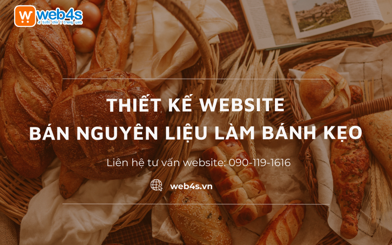 Thiết kế Website bán Nguyên liệu làm Bánh kẹo | Web4s
