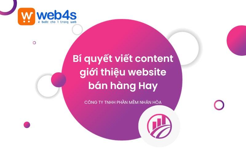 Bí quyết viết content giới thiệu website bán hàng Hay