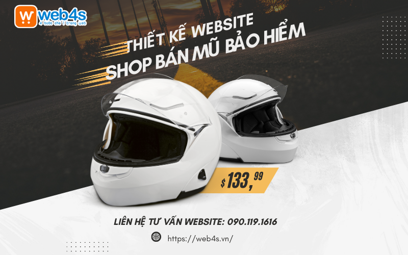 Thiết kế Website Shop bán Mũ bảo hiểm | Giao diện HOT 2023