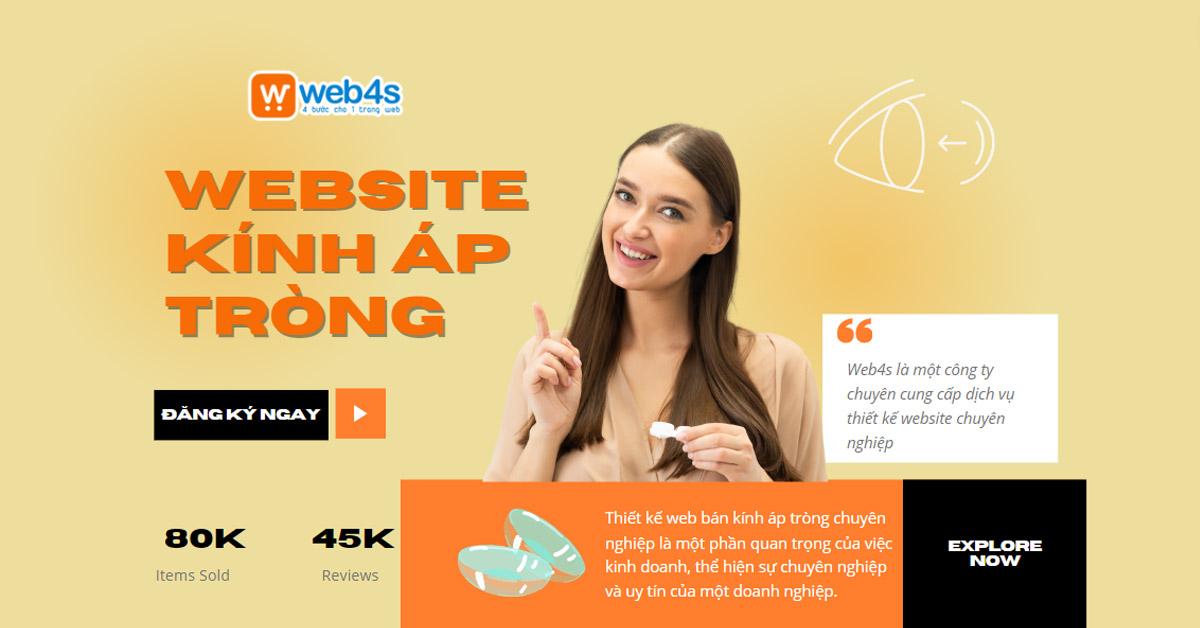 Thiết kế web bàn kính áp tròng, lens mắt Chuyên Nghiệp