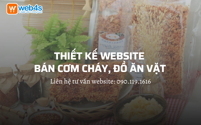 Thiết kế Website bán Cơm cháy, Đồ ăn vặt Hot và Hấp dẫn nhất