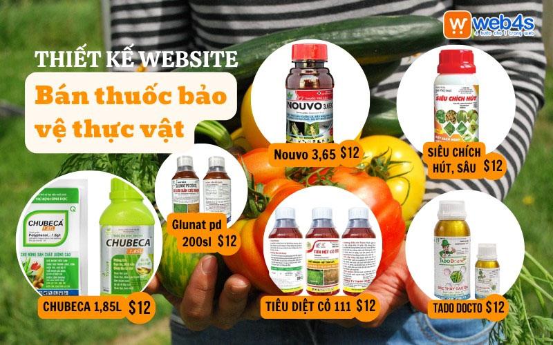 Dịch vụ Thiết kế website bán thuốc bảo vệ thực vật [Web4s]