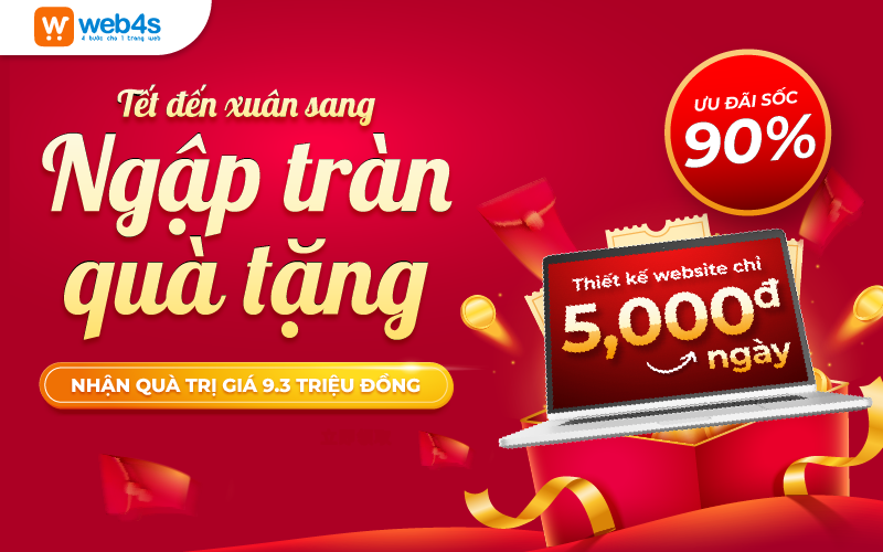 Chào Tết 2024 | Thiết kế Website với Ưu đãi Sốc 90% chỉ 5k/ngày