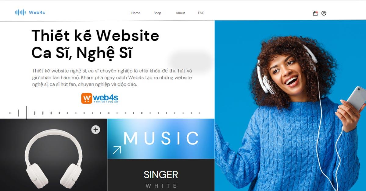 Thiết kế website nghệ sĩ, ca sĩ chuyên nghiệp, hút Fan