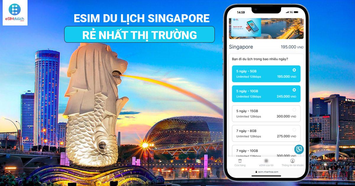 eSIM Singapore tốc độ siêu nhanh cho du lịch Singapore