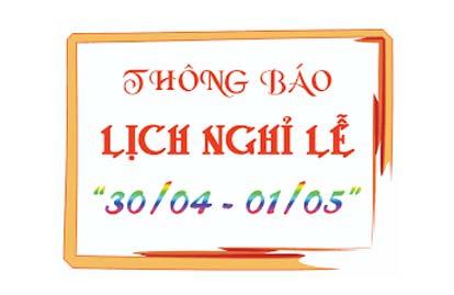 Thông báo lịch nghỉ lễ 30/4, 1/5 - Web4s