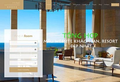 Mẫu website khách sạn, resort đẹp nhất hiện nay