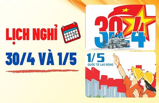 Web4s thông báo lịch nghỉ lễ 30/4 - 1/5/2022