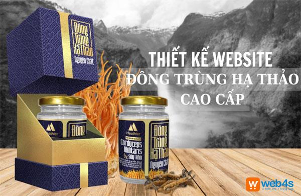 Giao diện thiết kế website đông trùng hạ thảo sang trọng, đẳng cấp