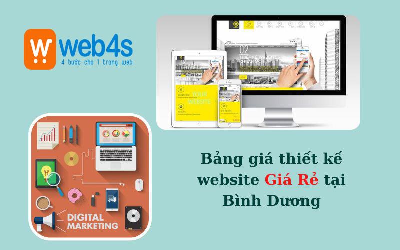 Bảng giá thiết kế website giá rẻ tại Bình Dương - Web4s