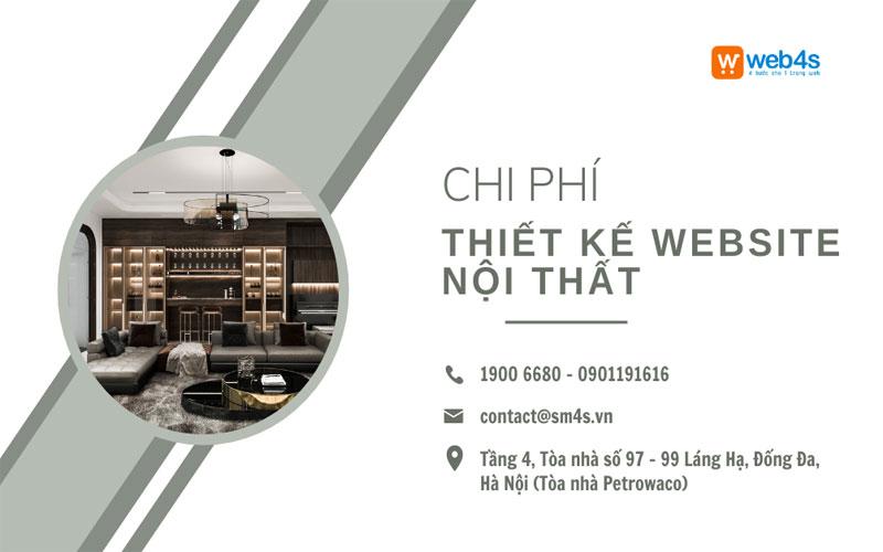Chi phí thiết kế website nội thất HẤP DẪN chỉ có tại Web4s