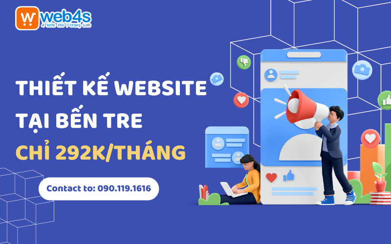 [Chỉ 292k/tháng] - Thiết kế website tại Bến Tre nhanh chóng 