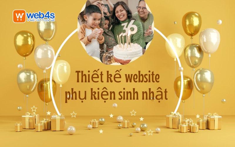 Thiết kế website phụ kiện sinh nhật Đẹp mắt - Chuẩn SEO 292K
