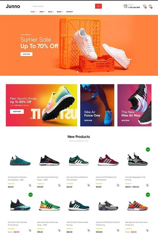 Junno - Mẫu Website Thời trang sáng tạo