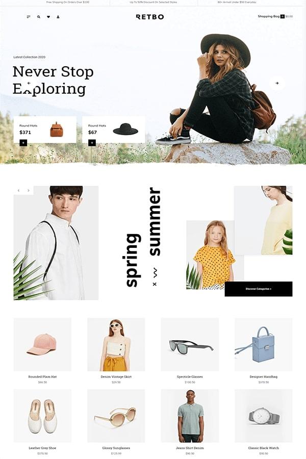 Retbo – Mẫu Website Cửa hàng Phụ kiện