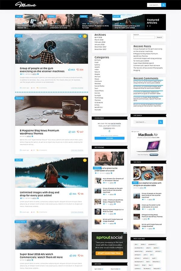 Multicote - Mẫu Website Tạp chí Tin tức