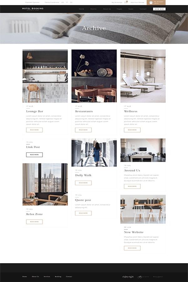 Hotel - Mẫu Website Khách sạn hiện đại