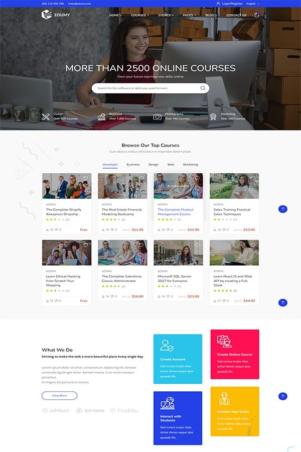 Edumy - Mẫu Website Giáo dục trực tuyến
