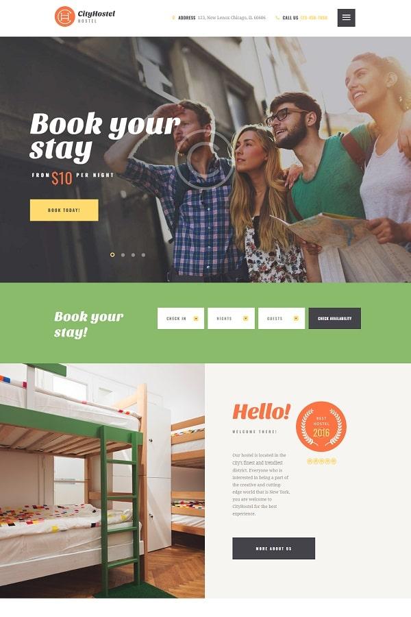 City Hostel | A Travel & Hotel Booking WP Theme