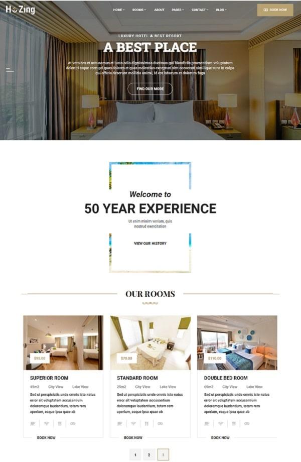 Hozing - Hotel Booking WordPress Theme