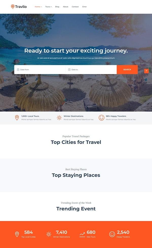 Travlio - Travel Booking WordPress Theme