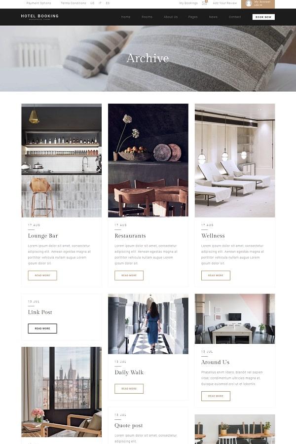 Hotel - Mẫu Website Khách sạn hiện đại