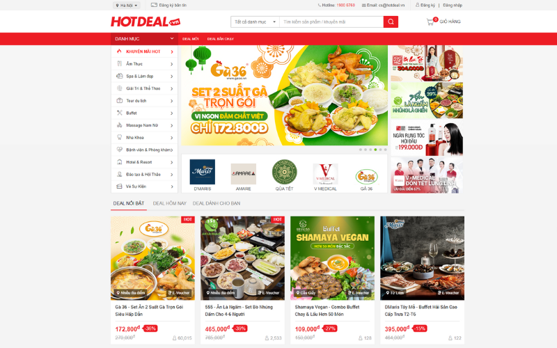Mẫu thiết kế website deal group coupon 
