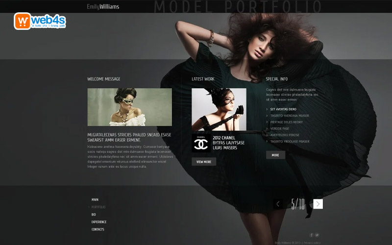 Thiết kế Website Công ty Người mẫu