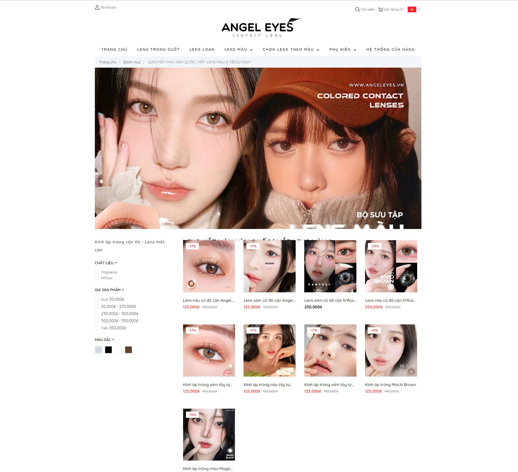 Website bán kinh áp tròng 