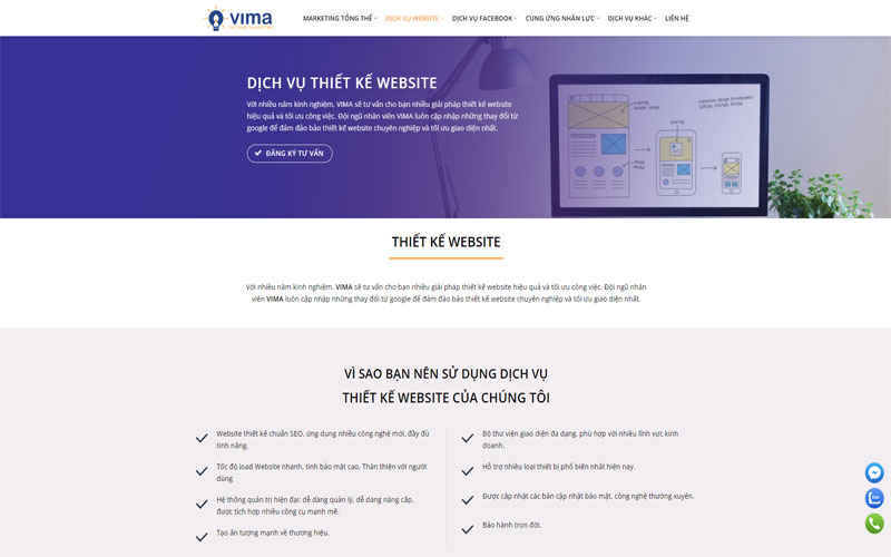 Công ty thiết kế website tại Hà Tĩnh VIMA Việt Nam Marketing