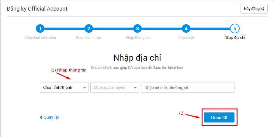 Nhập địa chỉ