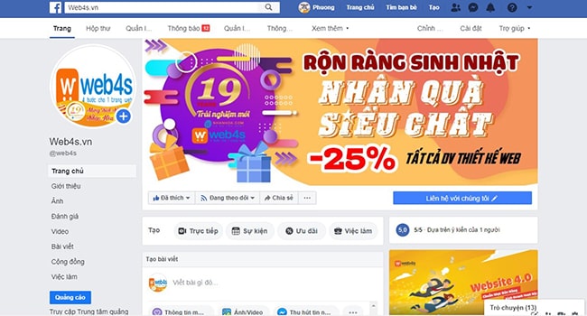 Hoàn thành việc tạo web