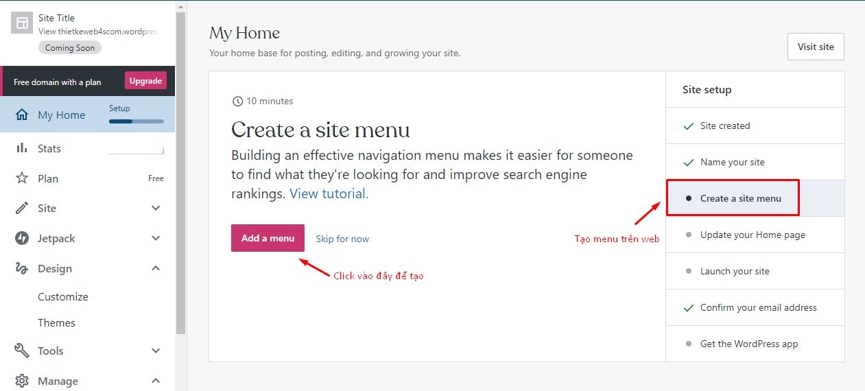 Tạo menu cho web