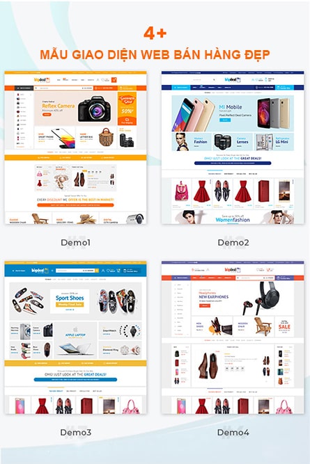 4 mẫu giao diện Website bán hàng