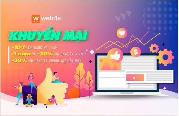 các chương trình khuyến mãi khi thiết kế website tại web4s