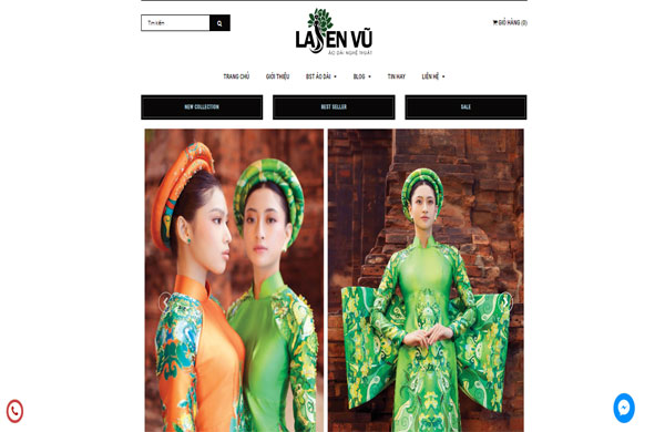 mẫu thiết kế website thương hiệu là sen vũ
