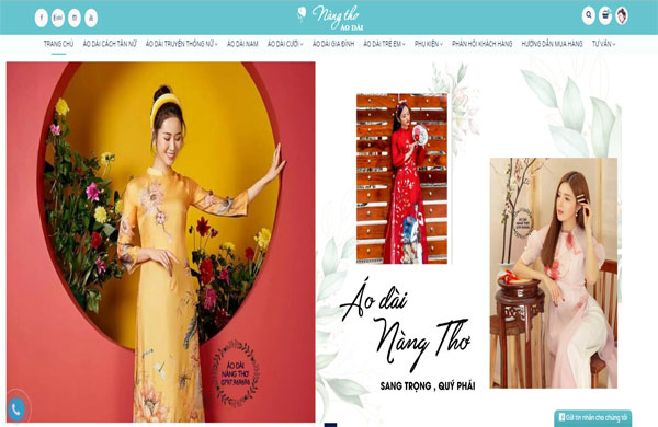 mẫu thiết kế website thương hiệu nàng thơ