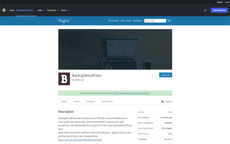Top 8 Plugin backup wordpress BackUpWordPress