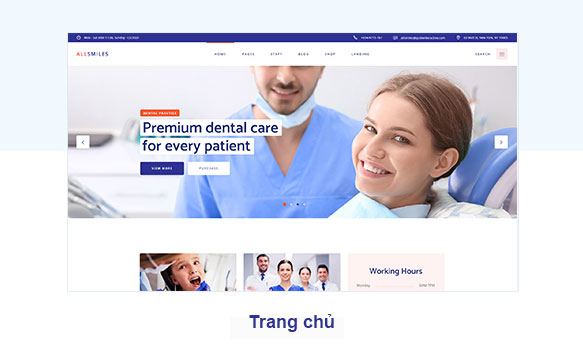 NHiều mẫu web bệnh viện reponsive tối ưu