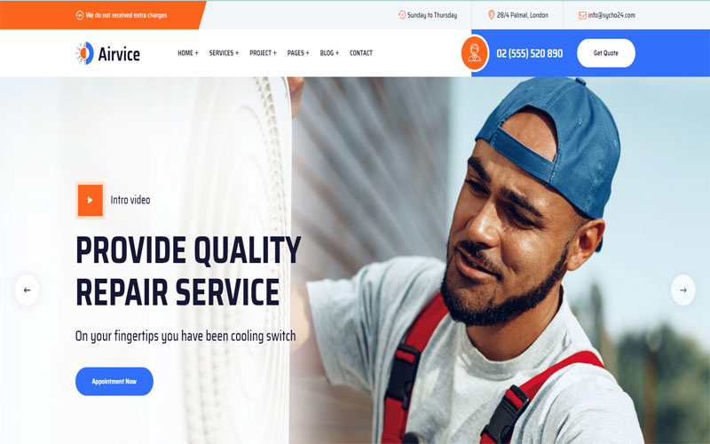 Mẫu thiết kế website điện lạnh 3