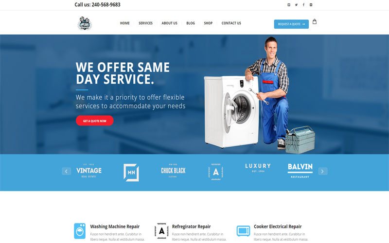 mẫu thiết kế website điện lạnh 4