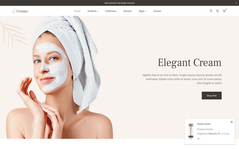 mẫu thiết kế website mỹ phẩm 