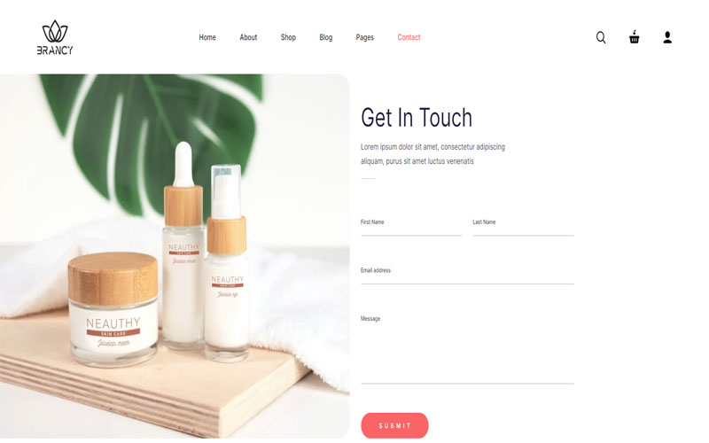 Mẫu thiết kế website mỹ phẩm 3