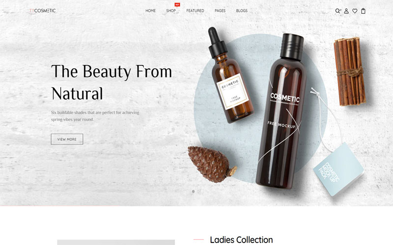 Mẫu thiết kế website mỹ phẩm 5