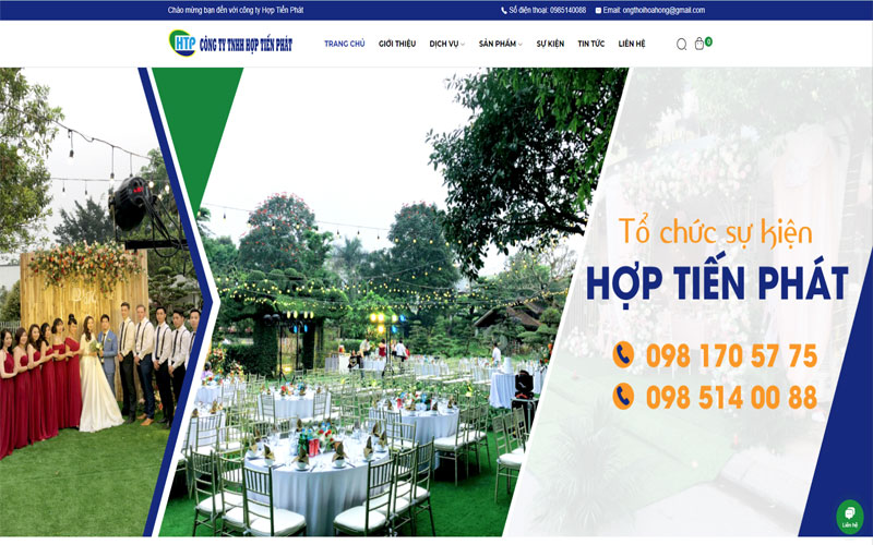 Thiết kế website tổ chức sự kiện 