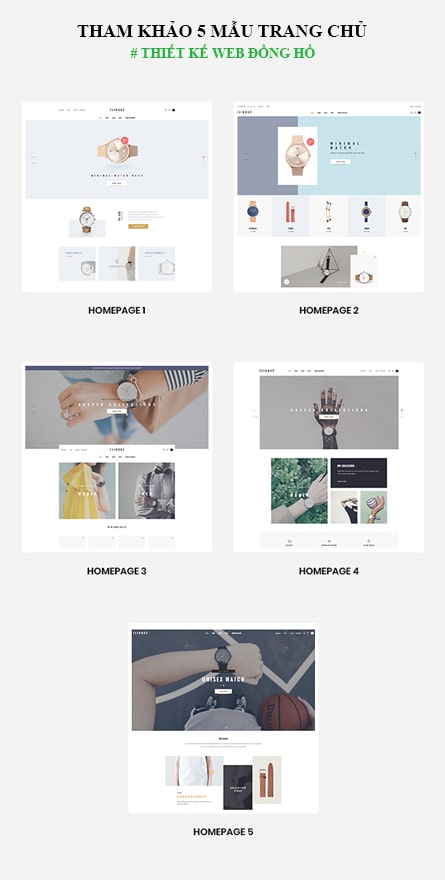 Mẫu thiết kế web đồng hồ đẹp