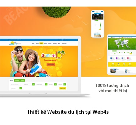 Thiết kế website du lịch tại Web4s
