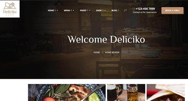 Chi tiết template web nhà hàng